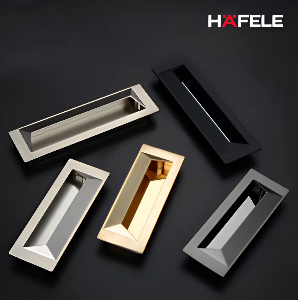 Phụ kiện chuyển động và tay nắm âm tạo nên hệ tủ bếp vận hành êm ái và thuận tiện
