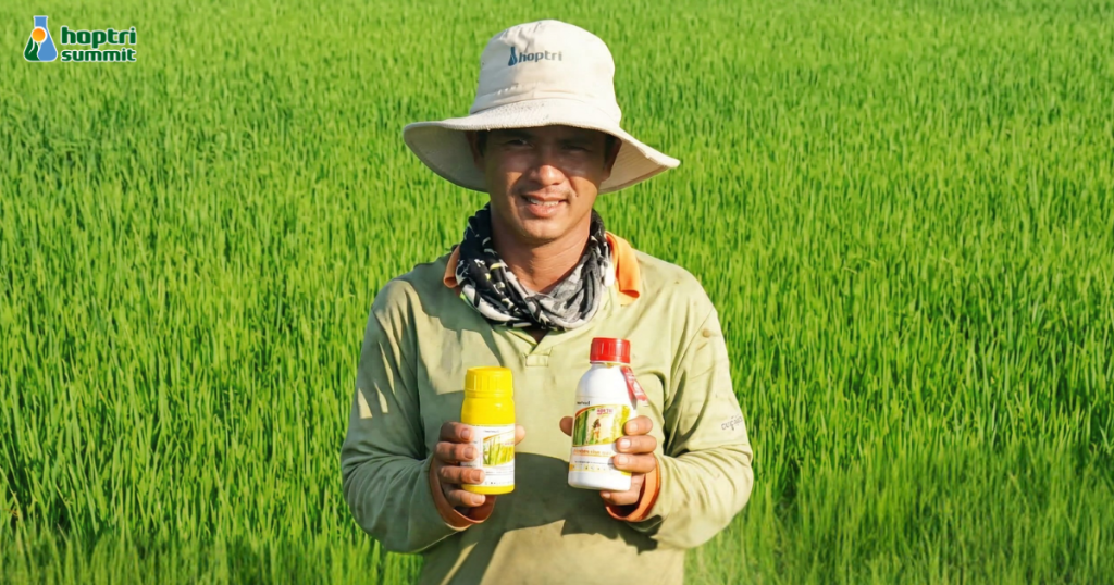 Nông dân Thanh Nguyễn Điền Nghiêng - Xã Phan Hòa, Bắc Bình, Bình Thuận rất hài lòng khi sử dụng sản phẩm Permecide 50EC trên cánh đồng lúa