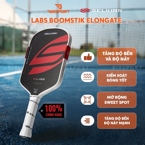 Vợt Pickleball Selkirk Boomstik Elongate được phân phối chính hãng tại Bis Sport