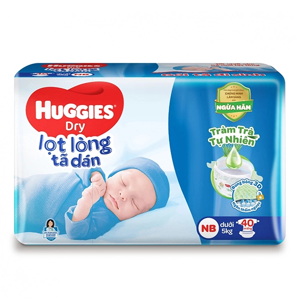 Bỉm Huggies Dry thấm hút khô thoáng