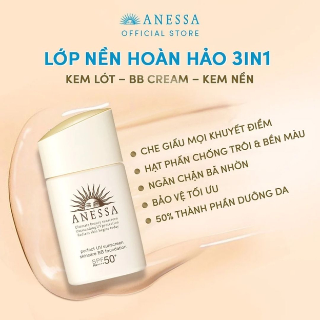 Kem nền chống nắng giúp che khuyết điểm và bảo vệ da