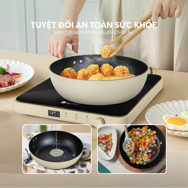 Lớp chống dính cao cấp giúp món ăn ngon và đẹp mắt (Nguồn: Elmich)