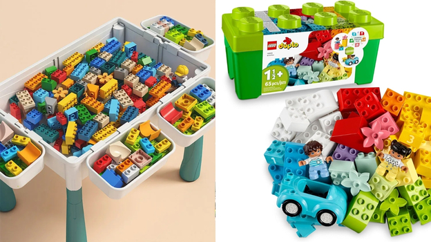 Những viên gạch Duplo lớn giúp bé phát triển kỹ năng vận động tinh