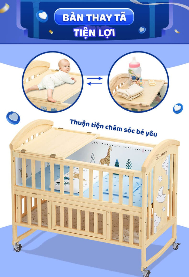 Nôi cũi Chilux là giải pháp toàn diện cho giấc ngủ của bé 