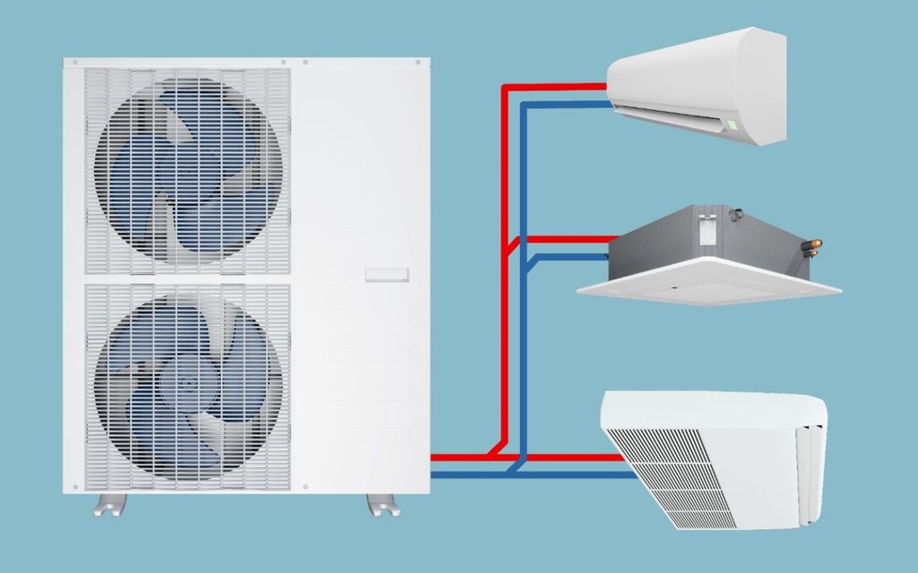 Hệ thống điều hòa multi sử dụng một dàn nóng kết nối với nhiều dàn lạnh, phù hợp cho không gian có nhiều phòng